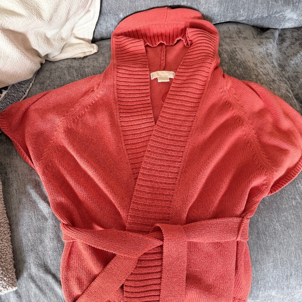 Michael Kors chunky knit short sleeve sweater